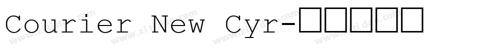 Courier New Cyr字体转换